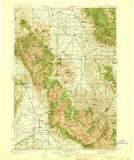 Borah Peak Idaho Historical topographic map, 1:125000 scale, 30 X 30 Minute, Year 1938