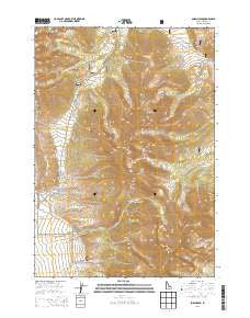Borah Peak Idaho Current topographic map, 1:24000 scale, 7.5 X 7.5 Minute, Year 2013