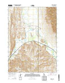 Border Idaho Current topographic map, 1:24000 scale, 7.5 X 7.5 Minute, Year 2013