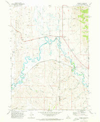 Border Idaho Historical topographic map, 1:24000 scale, 7.5 X 7.5 Minute, Year 1970