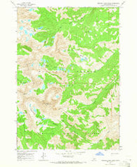 Boulder Chain Lakes Idaho Historical topographic map, 1:24000 scale, 7.5 X 7.5 Minute, Year 1964