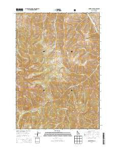 Bowery Peak Idaho Current topographic map, 1:24000 scale, 7.5 X 7.5 Minute, Year 2013