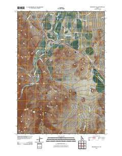 Bradbury Flat Idaho Historical topographic map, 1:24000 scale, 7.5 X 7.5 Minute, Year 2010