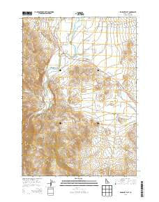 Bradbury Flat Idaho Current topographic map, 1:24000 scale, 7.5 X 7.5 Minute, Year 2013
