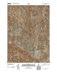 Broken Wagon Flat Idaho Historical topographic map, 1:24000 scale, 7.5 X 7.5 Minute, Year 2010