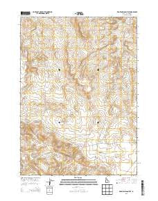 Broken Wagon Flat Idaho Current topographic map, 1:24000 scale, 7.5 X 7.5 Minute, Year 2013