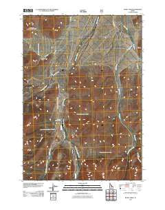 Burnt Creek Idaho Historical topographic map, 1:24000 scale, 7.5 X 7.5 Minute, Year 2011