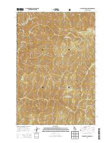 Burnt Strip Mountain Idaho Current topographic map, 1:24000 scale, 7.5 X 7.5 Minute, Year 2013