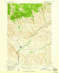 Cambridge Idaho Historical topographic map, 1:62500 scale, 15 X 15 Minute, Year 1957