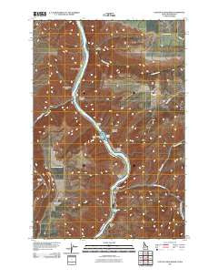 Captain John Rapids Idaho Historical topographic map, 1:24000 scale, 7.5 X 7.5 Minute, Year 2011