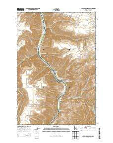 Captain John Rapids Idaho Current topographic map, 1:24000 scale, 7.5 X 7.5 Minute, Year 2013