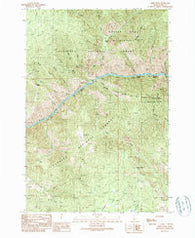 Carey Dome Idaho Historical topographic map, 1:24000 scale, 7.5 X 7.5 Minute, Year 1989