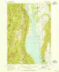Cascade Idaho Historical topographic map, 1:62500 scale, 15 X 15 Minute, Year 1954