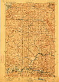 Cataldo Idaho Historical topographic map, 1:125000 scale, 30 X 30 Minute, Year 1911