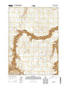 Cave Draw Idaho Current topographic map, 1:24000 scale, 7.5 X 7.5 Minute, Year 2013