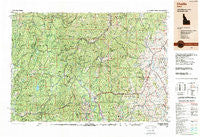 Challis Idaho Historical topographic map, 1:250000 scale, 1 X 2 Degree, Year 1989