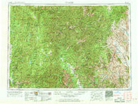 Challis Idaho Historical topographic map, 1:250000 scale, 1 X 2 Degree, Year 1957