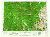 Challis Idaho Historical topographic map, 1:250000 scale, 1 X 2 Degree, Year 1957