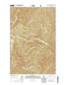 Chamberlain Mountain Idaho Current topographic map, 1:24000 scale, 7.5 X 7.5 Minute, Year 2014