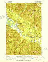 Clark Fork Idaho Historical topographic map, 1:62500 scale, 15 X 15 Minute, Year 1951