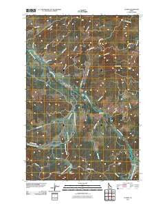 Clarkia Idaho Historical topographic map, 1:24000 scale, 7.5 X 7.5 Minute, Year 2011