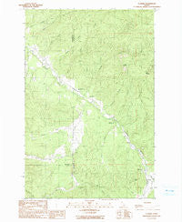 Clarkia Idaho Historical topographic map, 1:24000 scale, 7.5 X 7.5 Minute, Year 1990