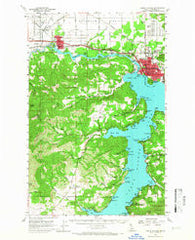 Coeur D'Alene Idaho Historical topographic map, 1:62500 scale, 15 X 15 Minute, Year 1957