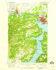 Coeur D'Alene Idaho Historical topographic map, 1:62500 scale, 15 X 15 Minute, Year 1957