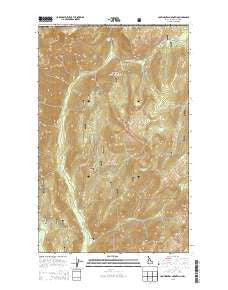 Continental Mountain Idaho Current topographic map, 1:24000 scale, 7.5 X 7.5 Minute, Year 2013