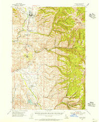 Council Idaho Historical topographic map, 1:62500 scale, 15 X 15 Minute, Year 1954