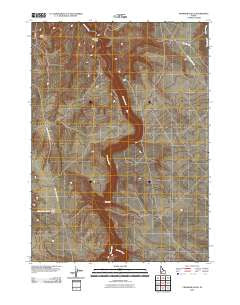 Crowbar Gulch Idaho Historical topographic map, 1:24000 scale, 7.5 X 7.5 Minute, Year 2010