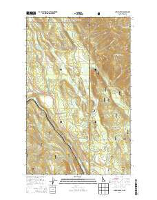 Curley Creek Idaho Current topographic map, 1:24000 scale, 7.5 X 7.5 Minute, Year 2013