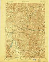 Custer Idaho Historical topographic map, 1:125000 scale, 30 X 30 Minute, Year 1922