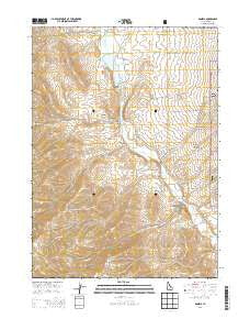 Daniels Idaho Current topographic map, 1:24000 scale, 7.5 X 7.5 Minute, Year 2013