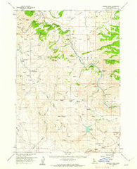 Danskin Peak Idaho Historical topographic map, 1:62500 scale, 15 X 15 Minute, Year 1960