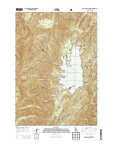 Deadwood Reservoir Idaho Current topographic map, 1:24000 scale, 7.5 X 7.5 Minute, Year 2013