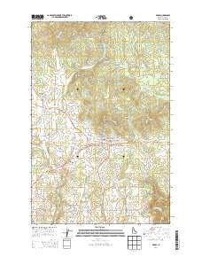 Deary Idaho Current topographic map, 1:24000 scale, 7.5 X 7.5 Minute, Year 2014