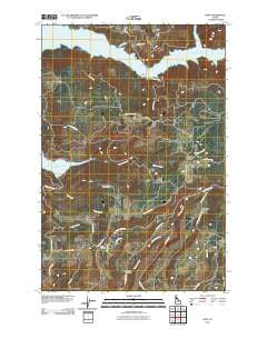 Dent Idaho Historical topographic map, 1:24000 scale, 7.5 X 7.5 Minute, Year 2011