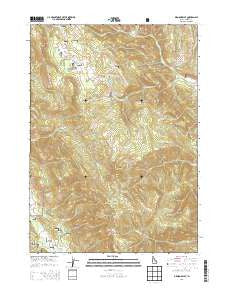 Diamond Flat Idaho Current topographic map, 1:24000 scale, 7.5 X 7.5 Minute, Year 2013