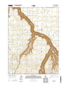Dishpan Idaho Current topographic map, 1:24000 scale, 7.5 X 7.5 Minute, Year 2013
