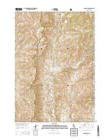 Dodson Pass Idaho Current topographic map, 1:24000 scale, 7.5 X 7.5 Minute, Year 2013
