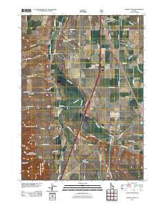Downey West Idaho Historical topographic map, 1:24000 scale, 7.5 X 7.5 Minute, Year 2011