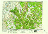 Driggs Idaho Historical topographic map, 1:250000 scale, 1 X 2 Degree, Year 1958