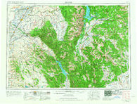 Driggs Idaho Historical topographic map, 1:250000 scale, 1 X 2 Degree, Year 1955