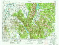 Driggs Idaho Historical topographic map, 1:250000 scale, 1 X 2 Degree, Year 1955