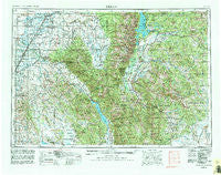 Driggs Idaho Historical topographic map, 1:250000 scale, 1 X 2 Degree, Year 1955