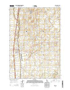 Dubois Idaho Current topographic map, 1:24000 scale, 7.5 X 7.5 Minute, Year 2013