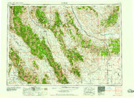 Dubois Idaho Historical topographic map, 1:250000 scale, 1 X 2 Degree, Year 1958