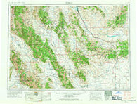 Dubois Idaho Historical topographic map, 1:250000 scale, 1 X 2 Degree, Year 1955