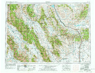 Dubois Idaho Historical topographic map, 1:250000 scale, 1 X 2 Degree, Year 1955